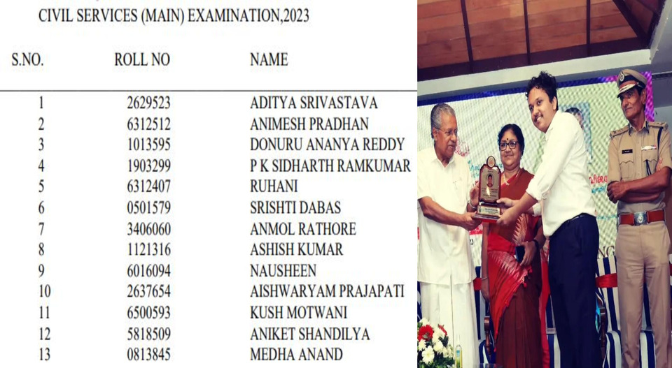 അഭിമാനമായി സിദ്ധാർത്ഥ്; സിവില്‍ സര്‍വീസ് പരീക്ഷയില്‍ നാലാം റാങ്ക് നേടി എറണാകുളം സ്വദേശി; ആദിത്യ ശ്രീവാസ്തവയ്ക്ക് ഒന്നാം റാങ്ക്