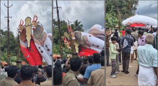 ഓച്ചിറയില്‍ കെട്ടുകാള നിലംപതിച്ചു; തകര്‍ന്നത് 72 അടി ഉയരമുള്ള ‘കാലഭൈരവന്‍’